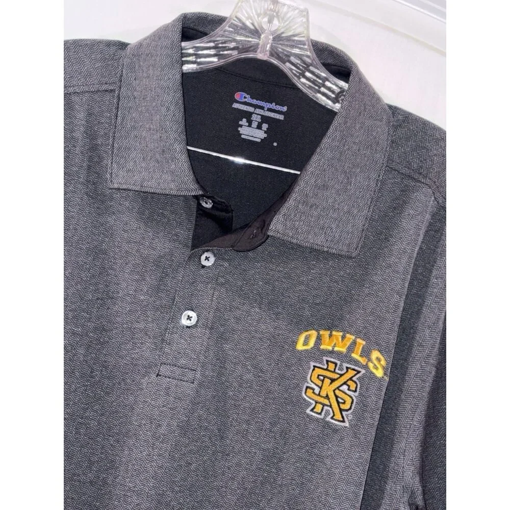 Kennesaw State University Men’s‎ XL Polo Shirt KSU Owls Gray Fast Shipping!